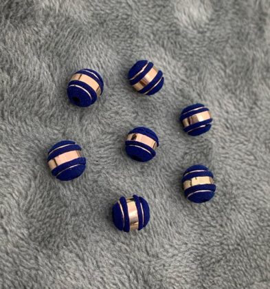 Neoros Azules 3 rayas Oro Rosa 18k #6mm