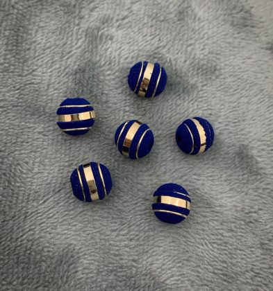 Neoros Azules 3 rayas Oro Amarillo 18k #8mm