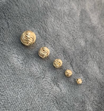 Bola Diamantado Luna  Italiano 6mm Oro Amarillo 18k