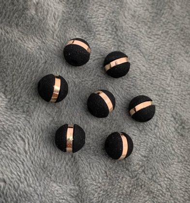 Neoros Negros 1 raya Oro Rosa 18k #8mm