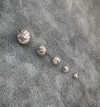 Bola Diamantado Italiano 4mm Oro Blanco 18k