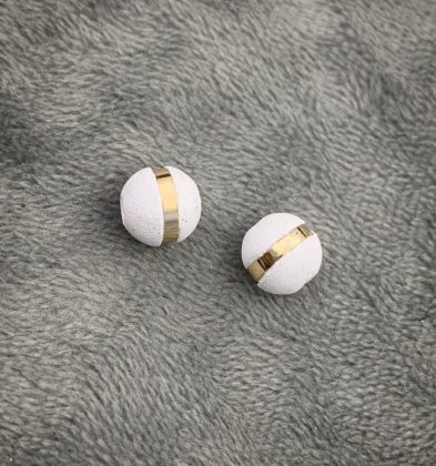 Neoros Blancos 1 raya Oro Amarillo 18k #8mm