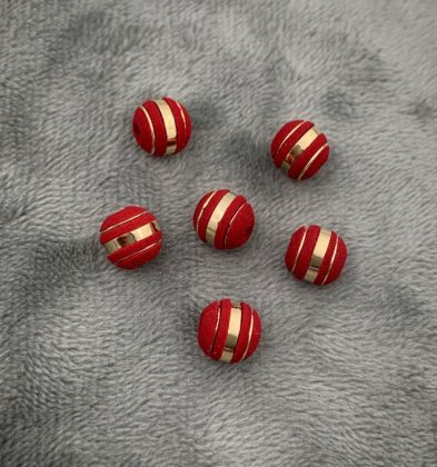 Neoros Rojos 3 rayas Oro Amarillo 18k #8mm