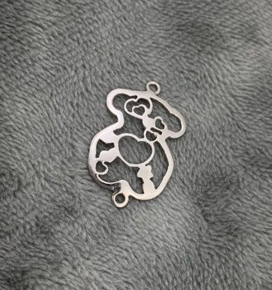 Herraje De Oso Oro Blanco 18k 0.8 gr