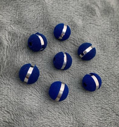 Neoros Azules 1 raya Oro Blanco 18k #8mm