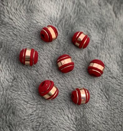 Neoros Rojos 3 rayas Oro Rosa 18k #6mm