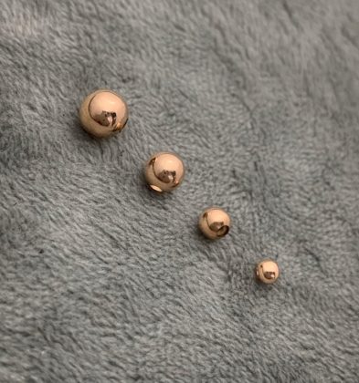 Bola Lisa 8mm Oro Rosa 18K