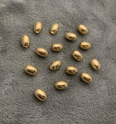 Cilindro Ovalado Grande Oro Amarillo 18K