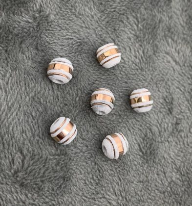 Neoros Blancos 3 rayas Oro Rosa 18k #6mm