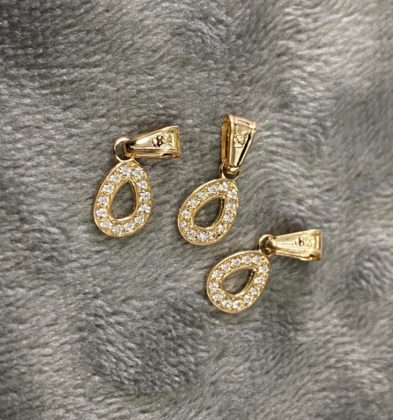 Dije De Letra O Oro Amarillo 18k 0.35 gr