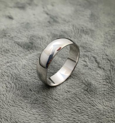 Argolla Oro Blanco 18k 5.0 gr Talla 8