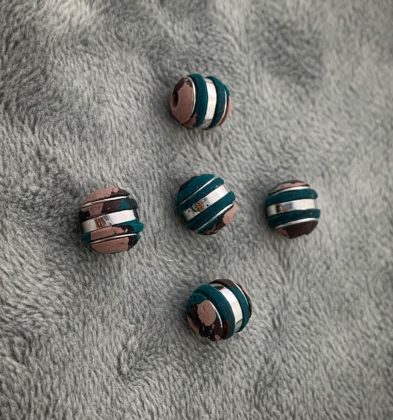 Neoros Camuflados 3 rayas Oro Blanco 18k #8mm