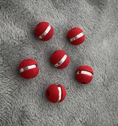 Neoros Rojos 1 raya Oro Blanco 18k #8mm