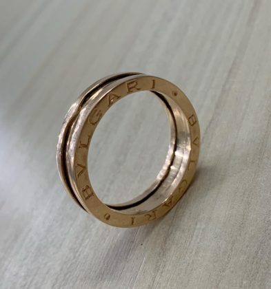 Anillo Bv en Oro Rosado 18K 13.7gr  #12