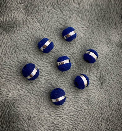 Neoros Azul 1 raya Oro Blanco 18k #6mm