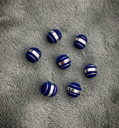 Neoros Azul 3 rayas Oro Blanco 18k #6mm