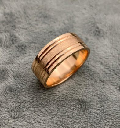 Argolla en Oro Rosado 18K 14.7gr # 11 1/2