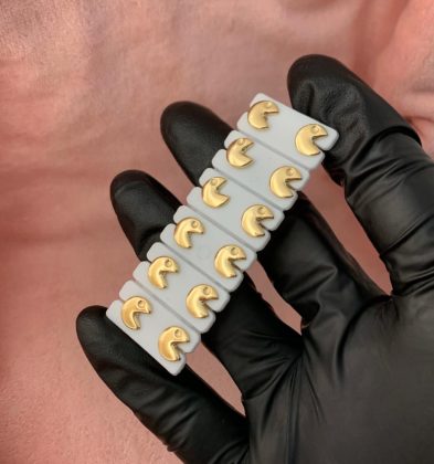 Topos de Pacman en Oro amarillo 18K 0.7gr