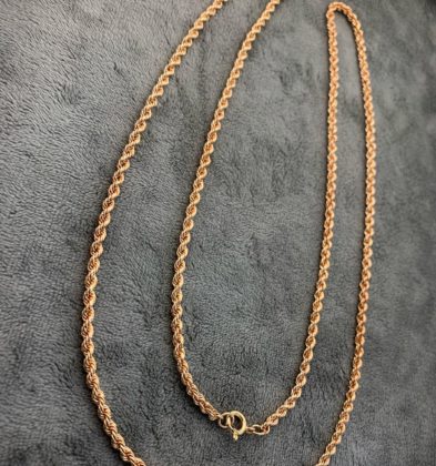 80 Cm Cadena Lazo Oro Amarillo 18K Italy 35.9 gr 3.2 mm