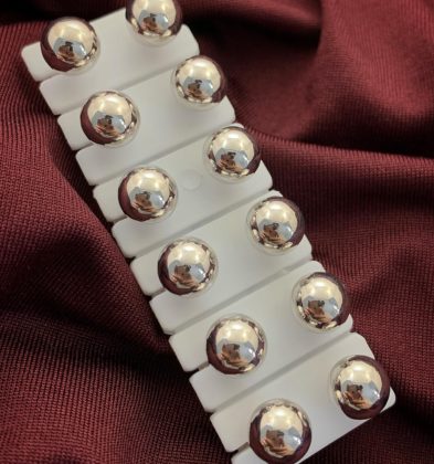 Topo Bola #8mm Oro Blanco 18K 0.9 gr