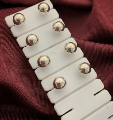 Topos De Bola #6mm Oro Blanco 18K 0.65 gr