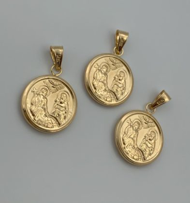 Dije de la Santísima trinidad  en Oro Amarillo 18K 1.25gr