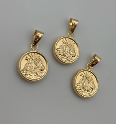 Dije de la Santísima trinidad  en Oro Amarillo 18K 0.85gr