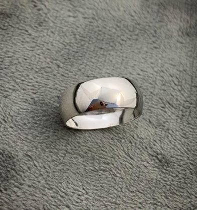 Argolla lisa  en Oro Blanco 18K 2.75gr #6