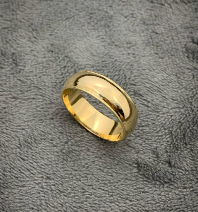 Argolla Lisa Oro Amarillo 18K 6.1 gr Talla #7 1/2