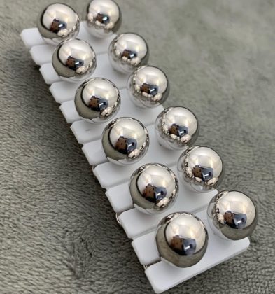 Topos De Bola Lisa #10 mm Oro Blanco 18K 1.35 gr