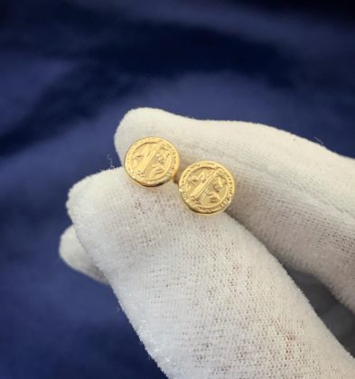 Topos de San Benito Redondos en Oro Amarillo 18K 0.85gr