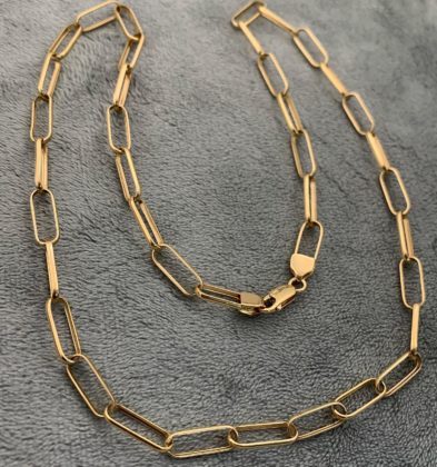 50cm Cadena en Escalera Larga en Oro Amarillo 18K Italy 10.55gr