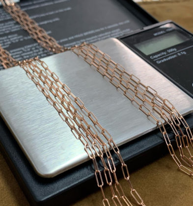 60 cm Cadena Barril Oro Rosa 18K Italy 4.75 gr