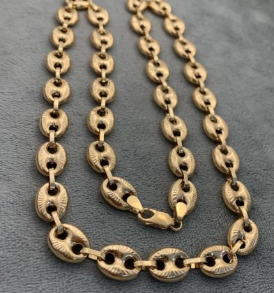 60 cm Cadena GC Diamantada Oro Amarillo 18K 36.7 gr