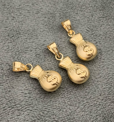 Dije De Bolsa De Dinero Oro Amarillo 18K 0.8 gr