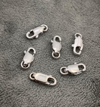 Broche Candado Oro Blanco 18k 750 0.7gr 1.4cm