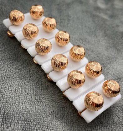 Topos De Bola Diamantada Oro Rosa 18k 1.3gr #8 mm