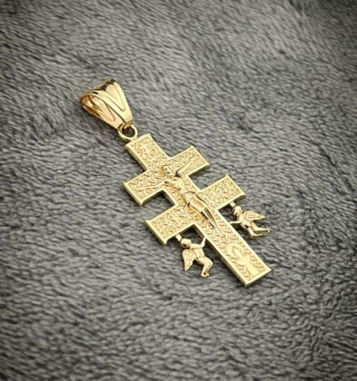 Dije De Caravaca Oro Amarillo 18k Italy 2.5gr 3.4cm