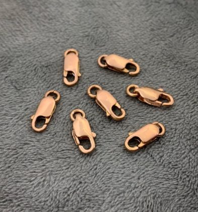 Broche Candado Oro Rosa 18k 750 0.4gr 1.0cm