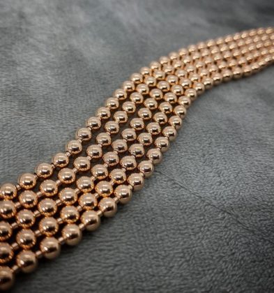 55cm Cadena Militar Lisa Oro Rosa 18k 26.9gr 5.0mm