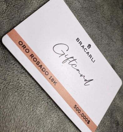 Tarjeta De Regalo Bracarli Para Canjear En Oro Rosado 18K $500.000