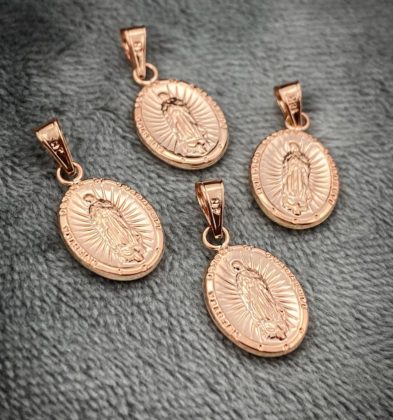 Dije Virgen De Guadalupe Oro Rosa 18K 0.65 gr 2.0 mm