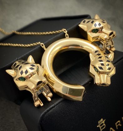 Juego De Aderezos (Cadena Y Aretes) Con Swarovski Italy 750 Oro Amarillo 18k 12.6gr