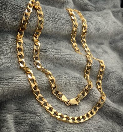 50cm Cadena Tejido Pancer Oro Amarillo 18k Italy 27gr 4.0mm