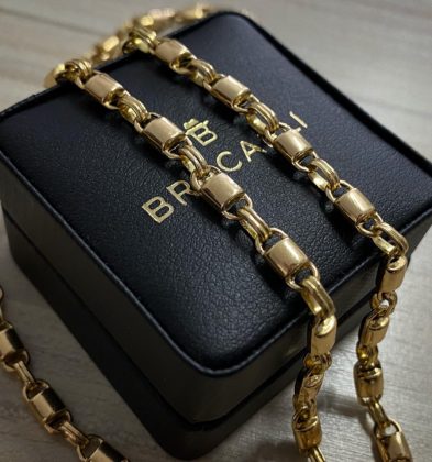 60 cm Cadena Rustica Oro Amarillo 18K 18.9 gr 4mm