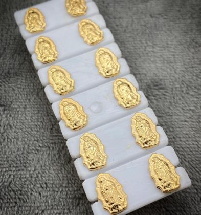 Topo Virgen De Guadalupe Oro Amarillo 18K 0.8gr 10.2mm