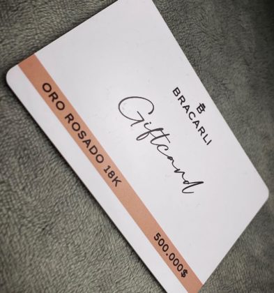 Tarjeta De Regalo Bracarli Para Canjear En Oro Rosado 18K $500.000