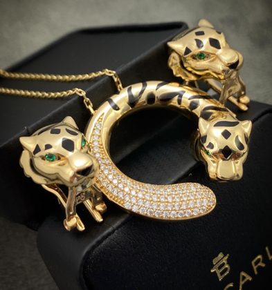 Juego De Aderezos (Aretes Y Cadena) Con Swarovski Oro Amarillo 18k Italy 750 15.7 gr