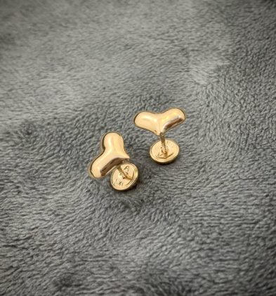 Topos De Corazón Liso Oro Amarillo 18k 0.8gr 6.6mm