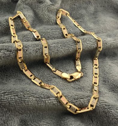 45cm Cadena Plana Tres Oros 18k Italy 21.4gr 4.4mm